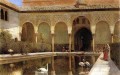 Un patio en la Alhambra en tiempos de los moros El árabe Edwin Lord Weeks